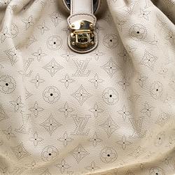 Pre Owned Louis Vuitton Lin Monogram Mahina Leather XL Bag
