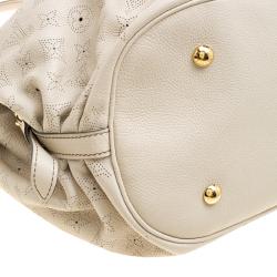 Pre Owned Louis Vuitton Lin Monogram Mahina Leather XL Bag