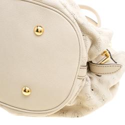 Pre Owned Louis Vuitton Lin Monogram Mahina Leather XL Bag