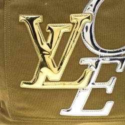 Pre Owned Louis Vuitton Khaki Canvas Limited Edition That's Love Miroir Tote