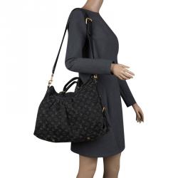 Pre Owned Louis Vuitton Black Monogram Denim Neo Cabby GM Bag