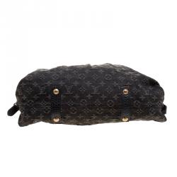 Pre Owned Louis Vuitton Black Monogram Denim Neo Cabby GM Bag
