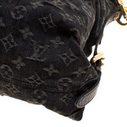 Pre Owned Louis Vuitton Black Monogram Denim Neo Cabby GM Bag