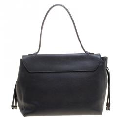 Pre Owned Louis Vuitton Black Leather and Python Lockme MM Bag