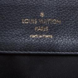 Pre Owned Louis Vuitton Black Leather and Python Lockme MM Bag