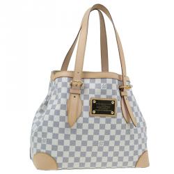 Pre Owned Louis Vuitton Damier Azur Canvas Hampstead MM