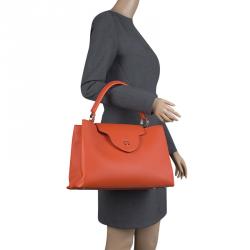Pre Owned Louis Vuitton Corall Taurillon Leather Capucines MM Bag