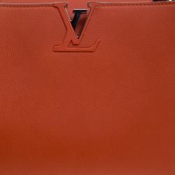 Pre Owned Louis Vuitton Corall Taurillon Leather Capucines MM Bag