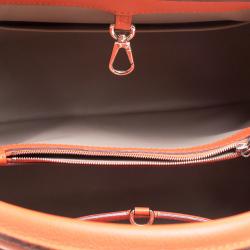 Pre Owned Louis Vuitton Corall Taurillon Leather Capucines MM Bag