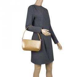 Pre Owned Louis Vuitton Gold Monogram Mat Fowler Bag