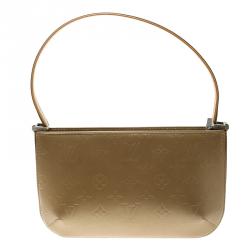 Pre Owned Louis Vuitton Gold Monogram Mat Fowler Bag