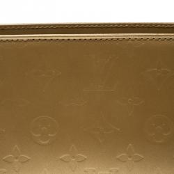 Pre Owned Louis Vuitton Gold Monogram Mat Fowler Bag