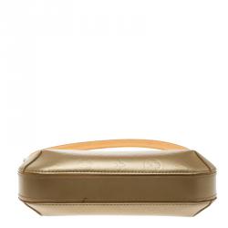 Pre Owned Louis Vuitton Gold Monogram Mat Fowler Bag
