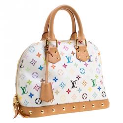 Louis Vuitton White Multicolor Monogram Canvas Alma PM Bag