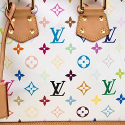 Louis Vuitton White Multicolor Monogram Canvas Alma PM Bag