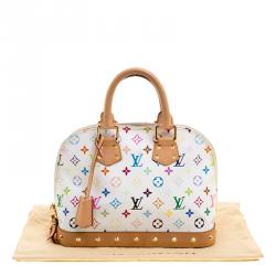 Louis Vuitton White Multicolor Monogram Canvas Alma PM Bag