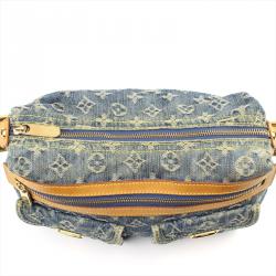 Pre Owned حقيبة لوي فيتون باغي دنيم مونوغرامي زرقاء PM