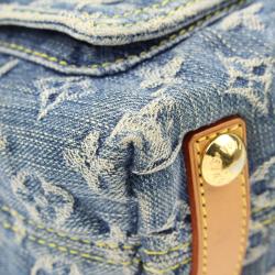 Pre Owned حقيبة لوي فيتون باغي دنيم مونوغرامي زرقاء PM