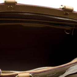 Pre Owned Louis Vuitton Beige Poudre Monogram Vernis Brea GM Bag