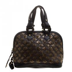 LOUIS VUITTON MONOGRAM Eclipse ALMA Handbag Satchel Purse Bag #1