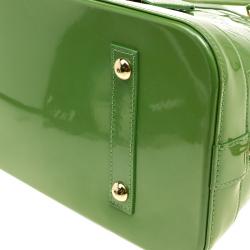Pre Owned Louis Vuitton Vert Tonic Monogram Vernis Alma GM Bag