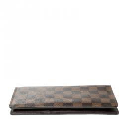 مملوكة مسبقًا Louis Vuitton Damier Ebene Canvas Brazza Wallet