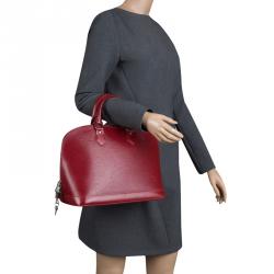 Pre Owned Louis Vuitton Rubis Epi Leather Alma PM Bag