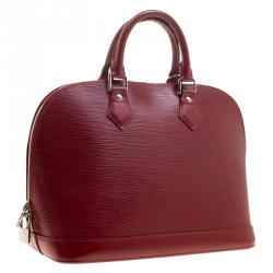 Pre Owned Louis Vuitton Rubis Epi Leather Alma PM Bag