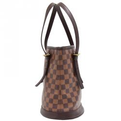 Pre Owned Louis Vuitton Damier Ebene Canvas Marais Bucket Bag