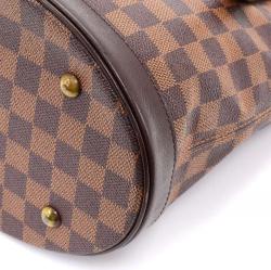Pre Owned Louis Vuitton Damier Ebene Canvas Marais Bucket Bag