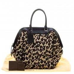 Pre Owned حقيبة لوي فيتون نورث ساوث ستيفن سبراوز إصدار محدود جلد وقماش شنيل فهد بيج