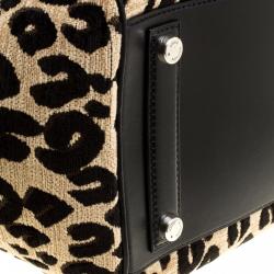 Pre Owned حقيبة لوي فيتون نورث ساوث ستيفن سبراوز إصدار محدود جلد وقماش شنيل فهد بيج