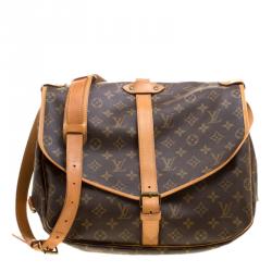 Pre Owned Louis Vuitton Monogram Canvas Saumur Messenger 35 Bag