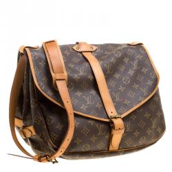 Pre Owned Louis Vuitton Monogram Canvas Saumur Messenger 35 Bag
