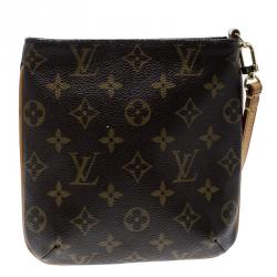 Pre Owned Louis Vuitton Monogram Canvas Partition Wristlet