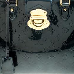 Pre Owned Louis Vuitton Bleu Nuit Monogram Vernis Melrose Avenue Tote