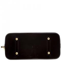 Pre Owned Louis Vuitton Amarante Monogram Vernis Alma GM Bag