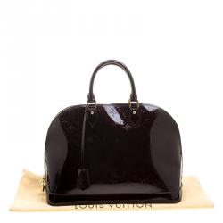 Pre Owned Louis Vuitton Amarante Monogram Vernis Alma GM Bag