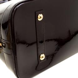 Pre Owned Louis Vuitton Amarante Monogram Vernis Alma GM Bag