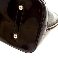 Pre Owned Louis Vuitton Amarante Monogram Vernis Alma GM Bag