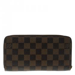 Louis Vuitton Damier Ebene Canvas Zippy Wallet