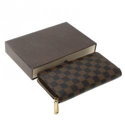 Louis Vuitton Damier Ebene Canvas Zippy Wallet