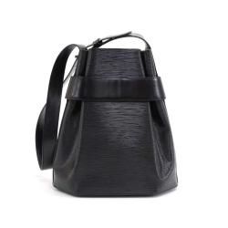 Pre Owned Louis Vuitton Noir Epi Leather Sac d'Epaule Bag