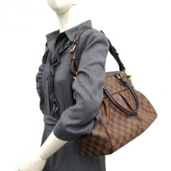 Pre Owned Louis Vuitton Brown Canvas Damier Ebene Trevi Tote PM