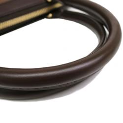 Pre Owned Louis Vuitton Brown Canvas Damier Ebene Trevi Tote PM