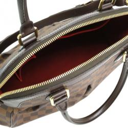 Pre Owned Louis Vuitton Brown Canvas Damier Ebene Trevi Tote PM