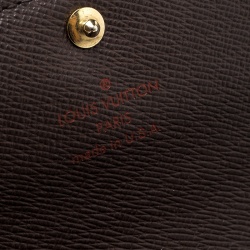 Pre Owned Louis Vuitton Damier Ebene Canvas Sarah Wallet