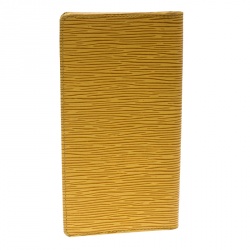 مملوكة مسبقًا محفظة لوي فيتون نقود وبطاقة إئتمان جلد أيبي صفراء تاسيل