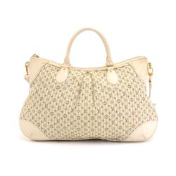 Pre Owned حقيبة لوي فيتون ميني لين كروازيت مارينا مونوغرامية بيضاء/ زرقاء GM