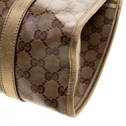 Pre Owned حقيبة كتف غوتشي جوي متوسطة كانفاس كريستال GG ذهبية